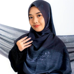 Pashmina Motif Premium - Cosmic Night
