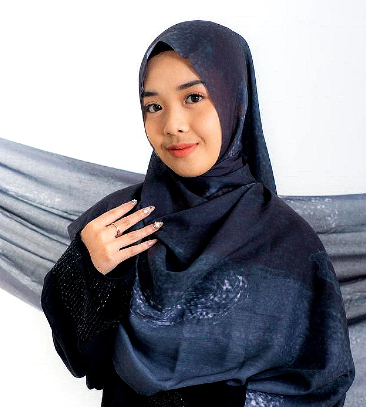 Pashmina Motif Premium - Cosmic Night